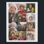 12 Photo Collage - Photos Only Square Cropped Faux Canvas Print<br><div class="desc">The print is completely covered with photos. Use 12 square photos and make a unique and trendy family design with a grid of photos only.</div>