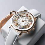 12 Photo Custom Collage Watch<br><div class="desc">Display your favourite photos on this beautiful personalized watch. Add your custom text of a one of a kind design or gift for spouse, grandparents, grad, etc.</div>