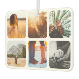 12 Photo Double Sided Template Grid Rounded Frame Air Freshener
