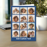 12 Photo Instagram Collage with blue Background