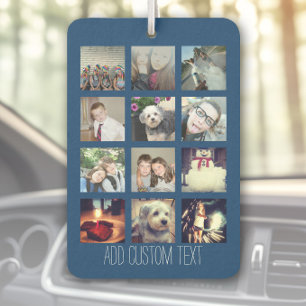 12 Photo Instagram Collage with Navy Background Air Freshener