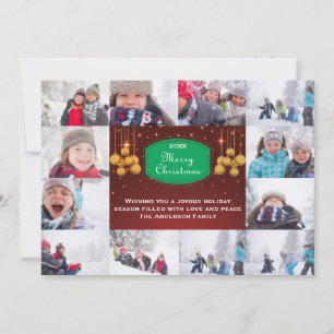 12 Photo Merry Christmas Collage-5x7Christmas Card