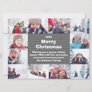 12 Photo Merry Christmas Collage-6x8Christmas Card