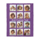 12 Photo Square Collage with Purple Background