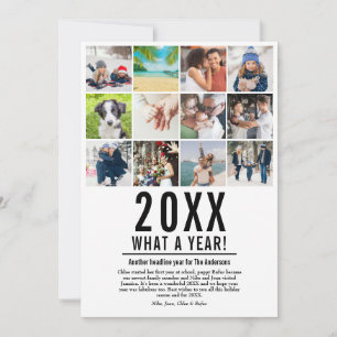12 Photo Year In Review Family News What A Year Holiday Card
