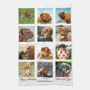 12 Picture Family Photo ✨ Collage Custom Kitchen Towel