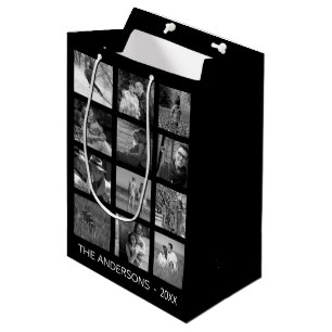 12 Picture Family Photo ✨  Collage Custom  Medium Gift Bag