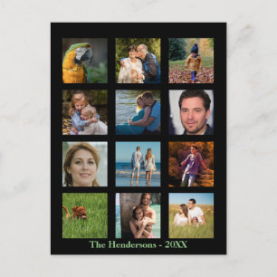 12 Picture Family Photo ✨  Collage Custom  Postcard