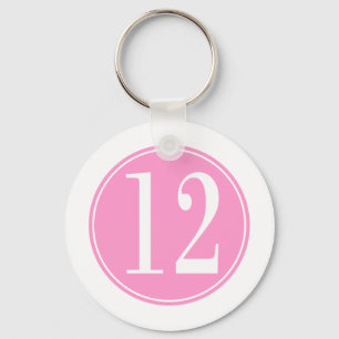 #12 Pink Circle Keychain