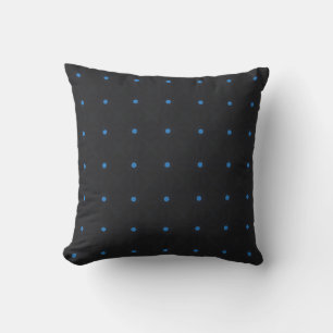 12-point blue stars on black pillow