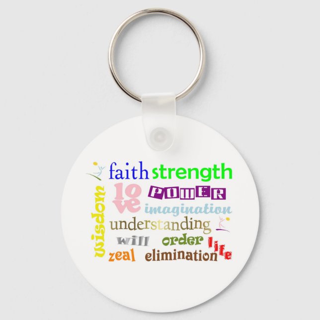 12 Powers Design Keychain (Front)