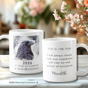 12. Raven 2026 Year of Change Powerful Intention Coffee Mug