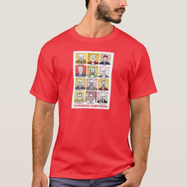 12 Russian Composers T-Shirt (Front)
