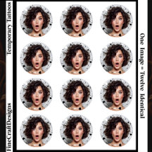 12 Same Photo Custom Photo Hearts Frame Round