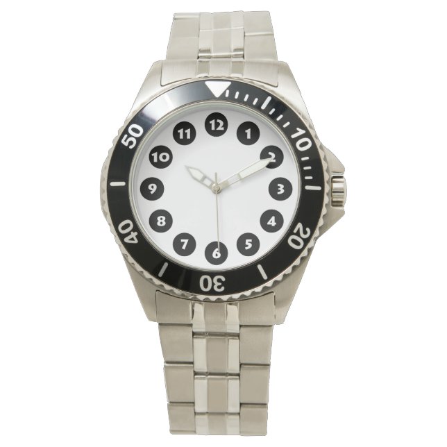 12 Spots - Black on White Watch (Front)