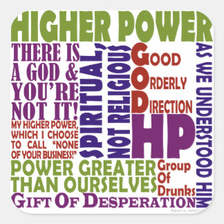 12 Step Higher Power Square Sticker
