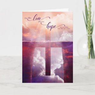 12 Step Recovery Christian Cross Bridge Card