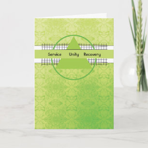 12 Step Recovery Encouragement Service Unity Trian Card