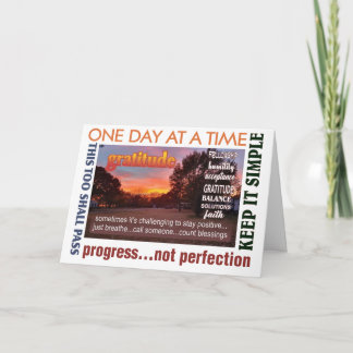 12 step recovery graditude greeting card 25