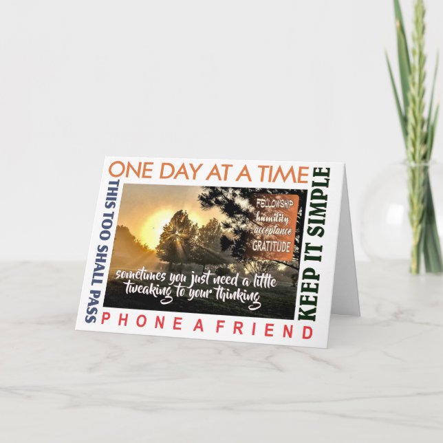 12 step recovery greeting card 25 (Front)