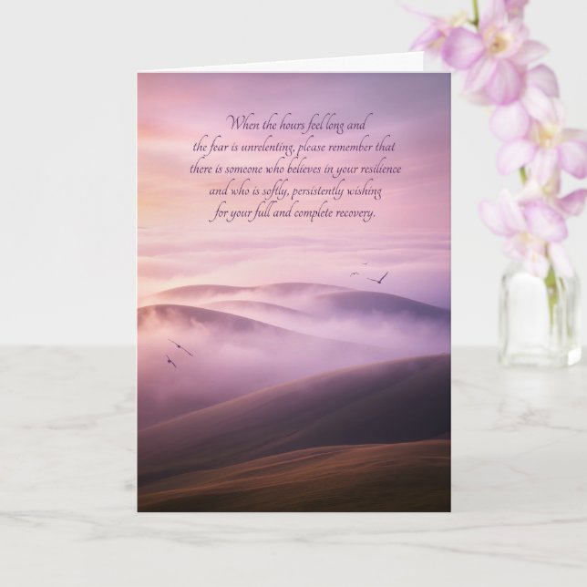 12 Step Recovery Lavender Rolling Hills Card (Orchid)