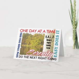 12 step recovery slogans card