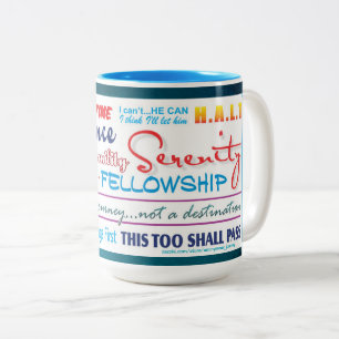 12 step recovery slogans mug 25z3c