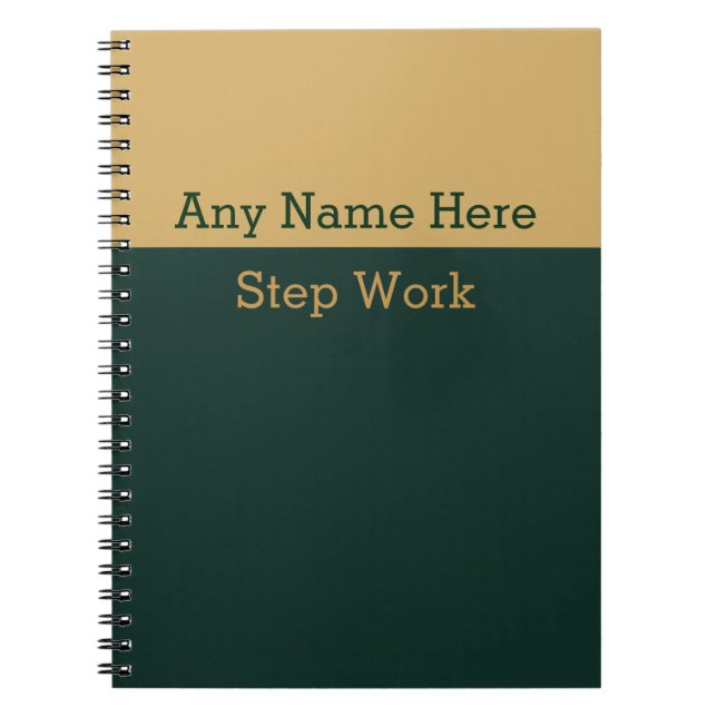 12 Step Recovery Work Book Journal Lined Notebook (Front)