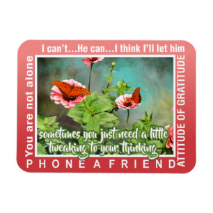 12 step thinking magnet 26 butterflies