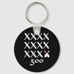 12 Strikes Perfect Bowling Game T Shirt - 300 Bowl Keychain