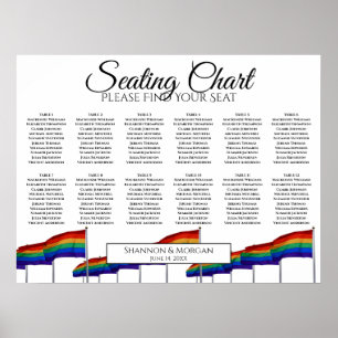 12 Tableau Arc-en-ciel Drapeaux Mariages gays