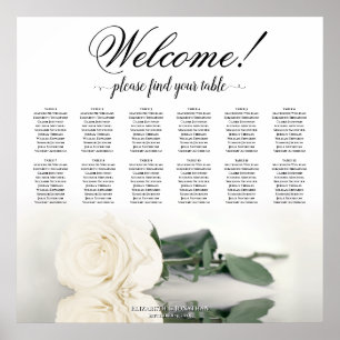 12 Tableau Élégant Mariage Rose Blanche