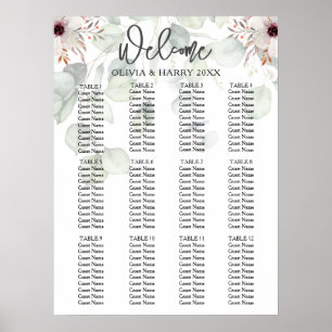 12 Tableau Eucalyptus Mariage floral