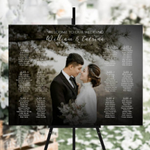 12 tables elegant photo seating chart