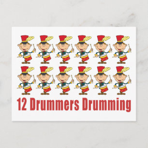 12 tambours Drumming Carte postale