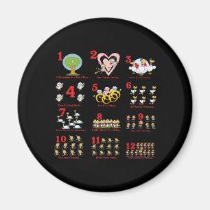 12 twelves days of christmas complete magnet