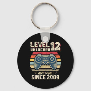 12 Unlocked Awesome 2009 Video Game 12th Birthday  Keychain