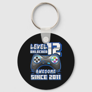 12 Unlocked Awesome 2011 Video Game 12th Birthday  Keychain