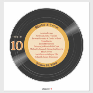 12" Vinyl Record Album Orange Cream Seating Chart