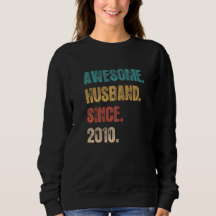 12 Wedding Aniversary For Him Awesome Husband Sin Sweatshirt