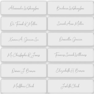 12 Wedding Guest Names Elegant Handwritten Script