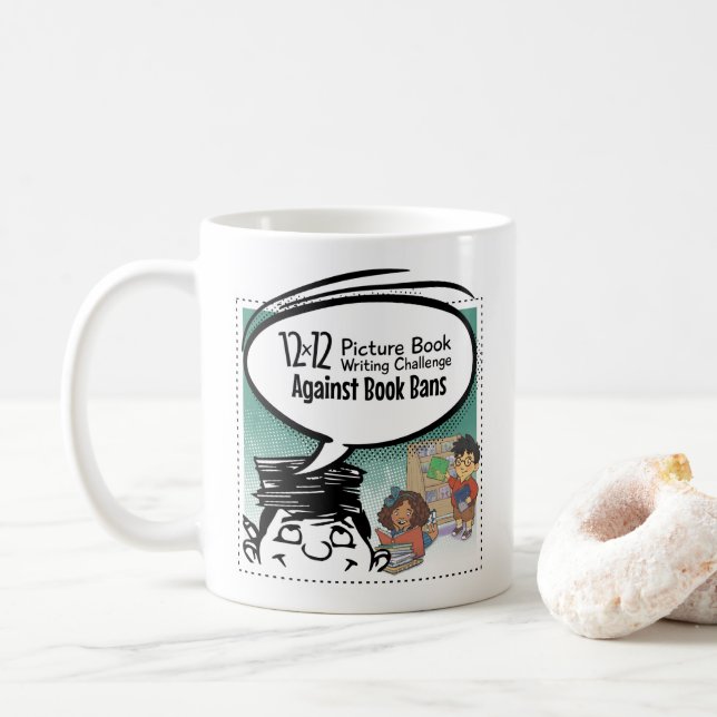 12 x 12 Against Book Bans Mug  (With Donut)