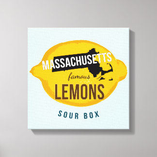12" x 12" Massachusetts Famous Lemons Canvas Print