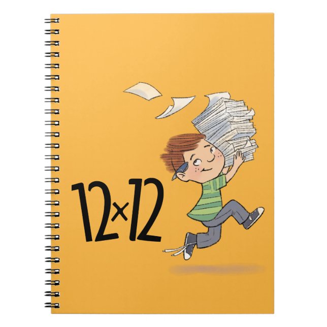 12 x 12 Papier spiral Carnet enfant Jaune (Devant)