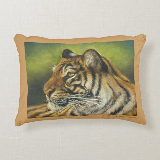 12" x 16" Tiger Throw Pillow (Front)
