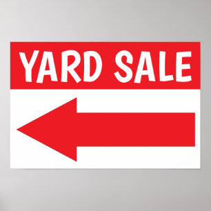 12" X 18" Yard Sale Paper Poster