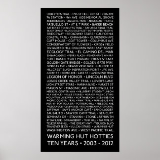 12 x 24" Poster - 10 Years - Warming Hut Hotties
