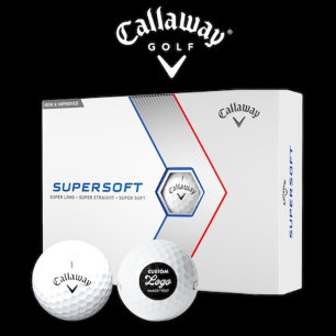 12 x balles de golf Callaway Supersoft à logo pers