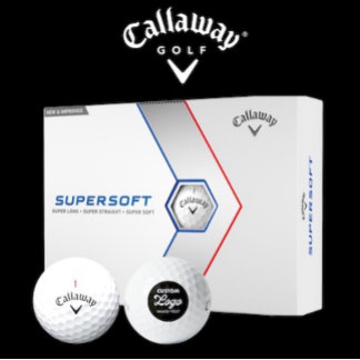 12 x balles de golf Callaway Supersoft à logo pers