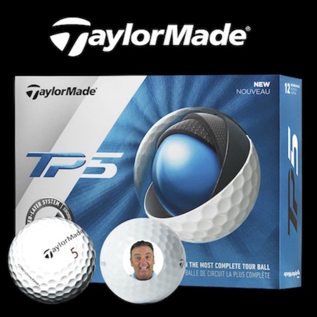 12 x balles de golf TaylorMade TP5 avec photo pers (Box of 12 Taylor Made TP5 custom photo golf balls.)